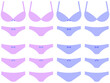 フラット女性用下着アイコンフルセット：紫