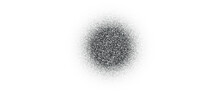 Grain And Noise Effects With Spray And Gradient . Round Dot With Stipple. Dissolve, Dust, And Fade Visuals. Flat Vector Illustration Isolated On White Background.