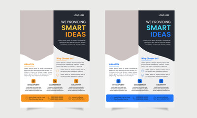 Corporate Business Simple Layout Flyer Design Template.