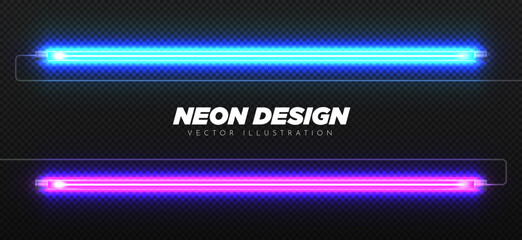 Neon design banner vector concept