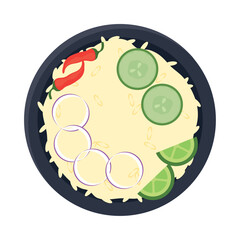 Sticker - indian food kadhi chawal