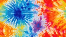 Seamless Repeatable Pattern Of Tie Dye Swirls That Can Be Repeated To Create An Endless Pattern. Generative AI