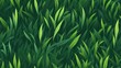 seamless repeatable pattern of green grass field that can be repeated to create an endless pattern. generative A