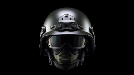Wall Mural - helmet military isolated on white background. Generative Ai