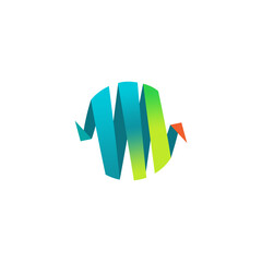 Abstract swirl full color logo