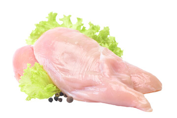 Wall Mural - Raw chicken meat isolated