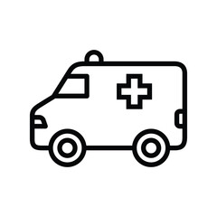 Canvas Print - Hospital emergency ambulance vector icon