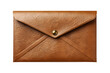 brown envelope png ,brown leather envelope isolated on transparent background ,generative ai