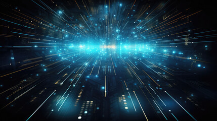 Abstract technology background with binary code representing digital innovation