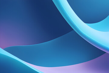 Wall Mural - Abstract wave art with blue and purple gradient colors