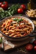 © Usman - A delicious bowl of pasta with rich meat and tomato sauce