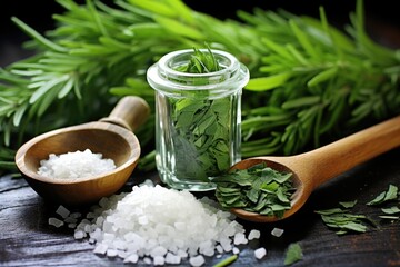 Poster - crushed homeopathic ingredients in a glass pestle