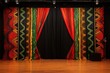 africana-patterned stage curtain for kwanzaa dance gig