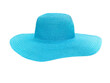 © pornchai - Blue beach straw hat isolated on white background