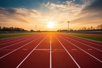 Sticker - start line of a running track, without any people