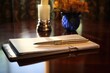 © Alfazet Chronicles - checkbook beside an elegant silver pen
