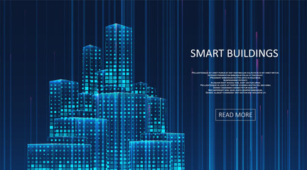 Wall Mural - Smart building concept design