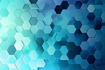 Wall Mural - A vibrant blue abstract background with hexagonal shapes