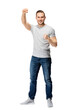 © Photocreo Bednarek - Casual young man smiling isolated and cut out on transparent white background