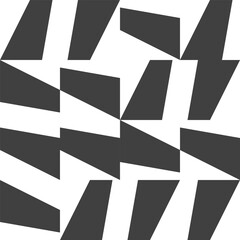 Aufkleber - Abstract geometric vector seamless pattern with triangles, squares, rectangles and polygons. Scandinavian design style simple black, grey and white shapes. Monochrome graphic background