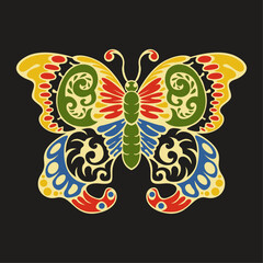 Wall Mural - Javanese butterfly icon vector image illustration