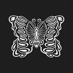 Wall Mural - Javanese butterfly icon vector image illustration