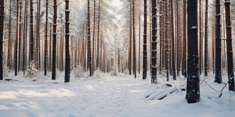 Canvas Print - Fantastic winter landscape