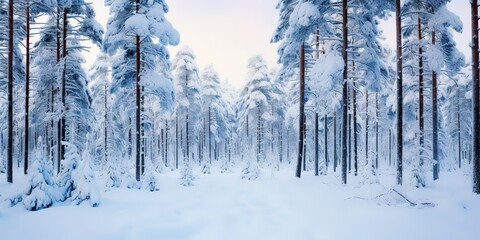 Wall Mural - Fantastic winter landscape