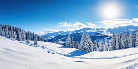 Wall Mural - Fantastic winter landscape