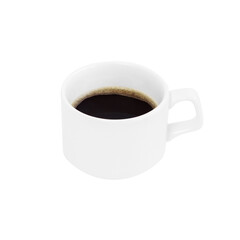 Cup of coffee, espresso on a white background.