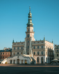 Sticker - City Hall at the Great Market Square.in Zamość, Poland