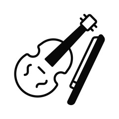 Canvas Print - Get your hold on this amazing icon of violin, music instrument vector