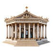 3D rendering of an ancient Greek temple complex 
PNG Cutout, Generative AI.png