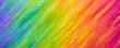 Pixelated rainbow diagonal gradient background with dither effect. Colorful mosaic pixel art texture. Vector background