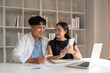 © Natee Meepian - Asian couple hand calculate budget or expense by hold bill at home concept of invest, budget calculation and finance plan