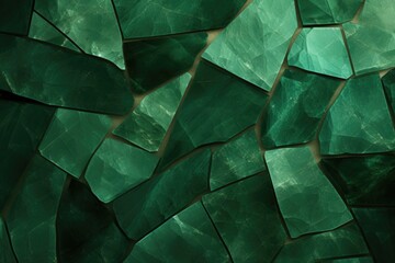 Wall Mural - A close up view of a green stone wall. This image can be used to depict textures, patterns, or backgrounds in various design projects.