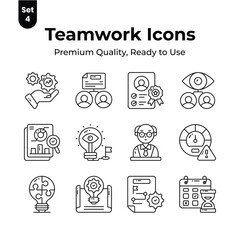 Canvas Print - Get your hands on this beautifully designed teamwork vectors set, premium quality icons