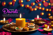Happy Diwali Indian Festival Background With Candles Diwali Day Happy Diwali Day