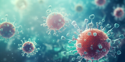 Poster - virus infects healthy human cells