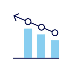 Wall Mural - bar chart related vector icon. isolated on white background. vector illustration
