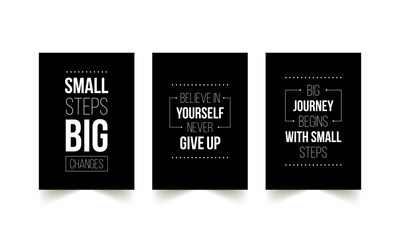 Believe in yourself never give up stylish motivational quotes typography slogan template