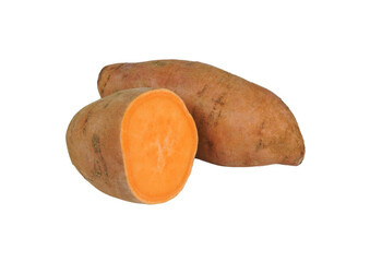 Wall Mural - sweet potatoes isolated on transparent background with png.