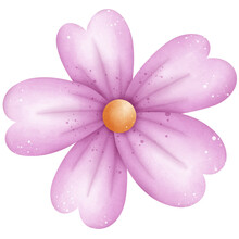 Single Light Purple Flower Illustration
