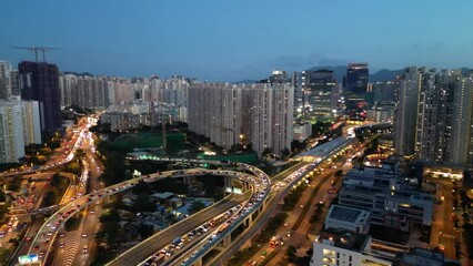 Wall Mural - Road interchange or highway intersection, Choi Hung Sept 29 2023