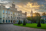 Fototapeta Las - Kyiv Polytechical University at the sunset