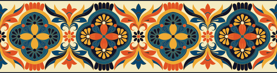 Colorful geometric ethnic pattern. Oriental, western, aztec, tribal traditional. seamless pattern. fabric, tile, background, carpet, wallpaper, clothing, sarong,wrapping, Batik, fabric,Vector pattern