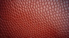  A Close Up Of A Red Alligator Skin Textured Background.  Generative Ai