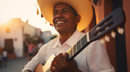 Wall Mural - Man playing guitar