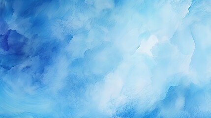 Wall Mural - Deep Blue Watercolor Background with Fluid Grunge Texture - Abstract Gradient Paint Art