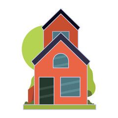 home house villa hotel free icon vector logo template in flat style and trendy colors 